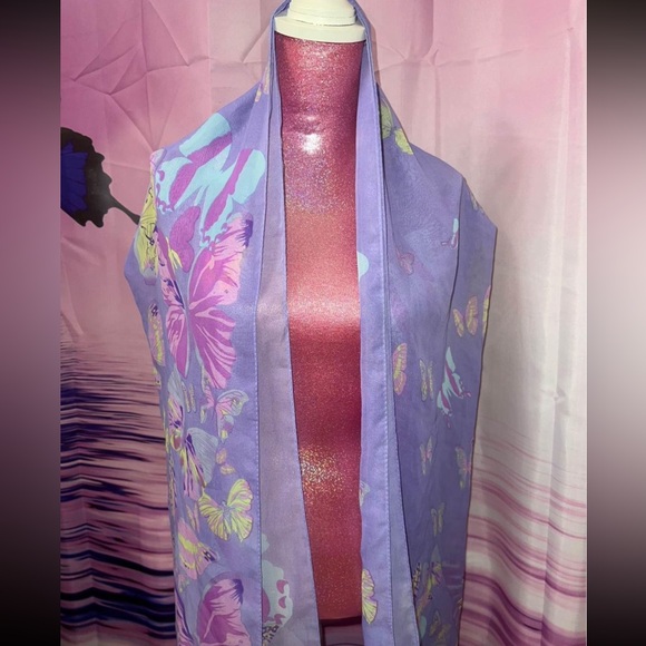 vintage butterfly mesh scarf - Picture 5 of 6
